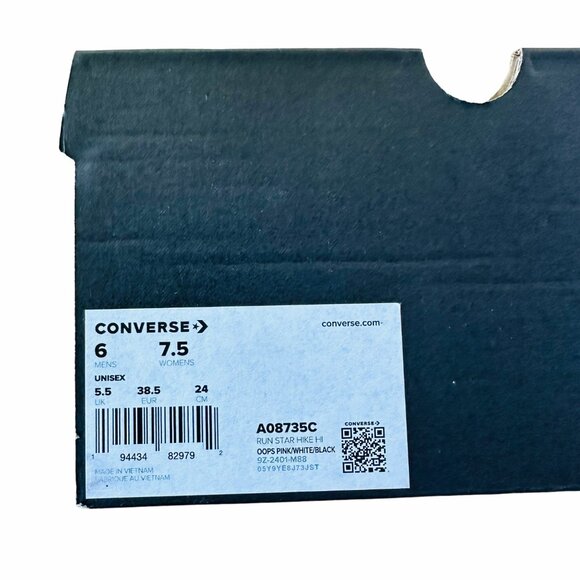 ❤️Converse Run Star Hike Hi Converse 7.5 Womens Shoes Platform Oops Pink A08735C - Picture 9 of 12